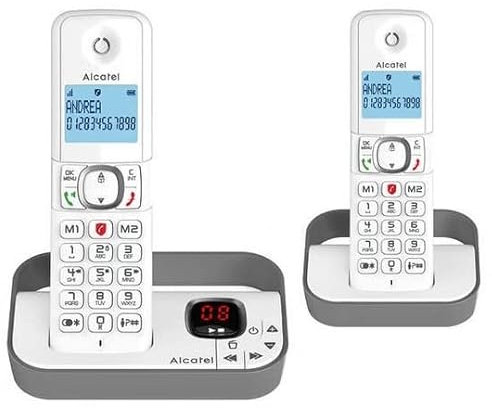 2 Telefoni Cordless DUO con Segreteria Telefonica + Call Bocker Blocca Chiamate Indesiderate 2 Modalità blocco (Manuale Programmabile Automatica Intelligente) Tasto Block aggiungi numero a Black List