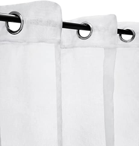 Atout Ciel - Cortina con Ojales (140 x 240 cm), Color Blanco