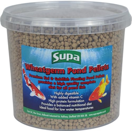 Supa Wheatgerm Pond Fish Food Pellets 1.50Kg, Rich in Easily Digestible Wheatgerm, Suitable for Goldfish, Koi and all Cold-water Fish, Ideal Food for Autumn, Winter & Spring time