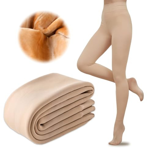 KUBDPQOR Calze Termiche Donna, Collant Donna Invernali, Collant Termici Donna, Calze Donna Invernali Termiche, Calze Pile Donna da Donna Modellante(35-75 kg)