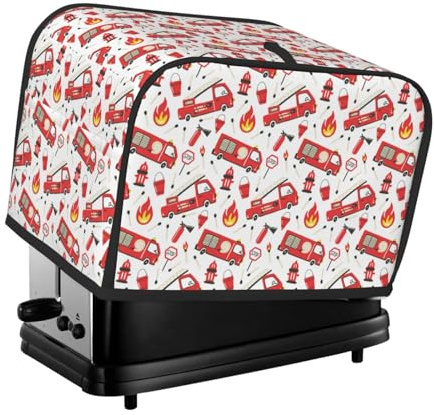 Copertura per tostapane a 2 fette, impermeabile, con tasche per piccoli elettrodomestici da cucina, protezione dalle impronte digitali, lavabile in lavatrice