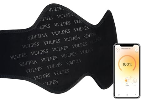 Vulpés HeatBelt Pro 10 – Ceinture Chauffante Intelligente Dos, Bassin & Reins | Chaleur Infrarouge | Bambou Naturel sans Chrome, Plomb, Cadmium | Batterie 10 000mAh | PRO 10 S [60-80 cm]