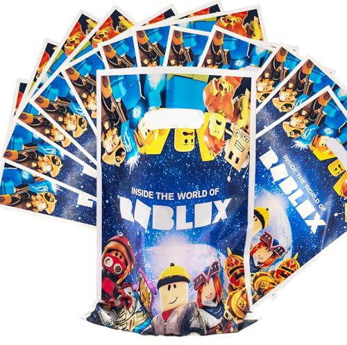 50Pcs Bolsas para Fiestas de Cumpleaños R-oblox,Bolsas Chuches R-oblox,Bolsas de Regalo,para Decoración de Fiestas de Cumpleaños