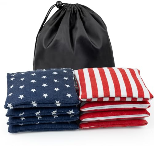 WOFEU 8Pz Cornhole Bolsas Frijoles,12x12cm Bean Bags,Juego Lanzamiento para Aire Libre Mini Cornhole Bolsas de Frijoles para lanzar Deportes al Aire Libre Juegos Familiares Juguetes para Adulta