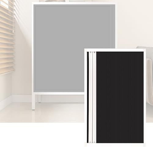 Puerta plegable de acordeón interior con asa, puerta corredera invisible para dormitorio y cocina, 60 x 90 cm, ideal para espacios pequeños