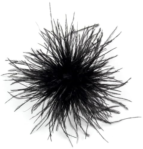 Broche de Plumas para Mujer, Broche de Flores de Plumas, Broches de Pompón Plumases, Broches Vintage de Plumases de Avestruz para Bodas, Bailes, Banquetes, Vestidos, Accesorios de Ropa