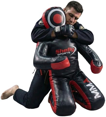 Shelly Sports MMA Grappling Dummy 70 Leather BJJ Wrestling Training Punching Bag Unfilled