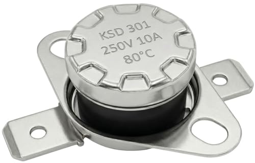 Lumonic Termoswitch 80°C NC-kontakt 250V 10A Temperaturomkopplare Termostat KSD301 Bimetall Termiskt skydd