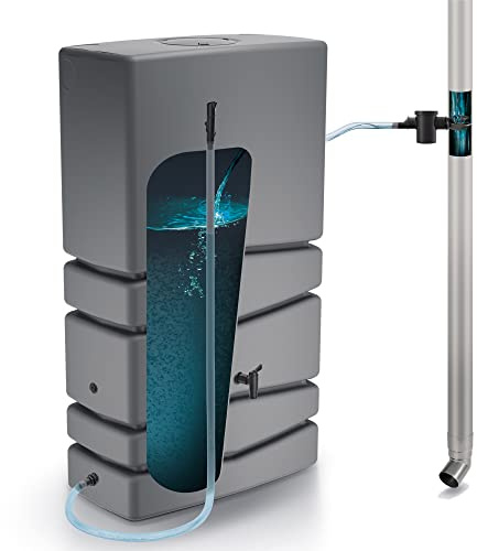 Prosperplast Aqua Tower Baril de captage d'eau 350l Dimensions 775 x 383 x 1350 mm + Set d'accessoires