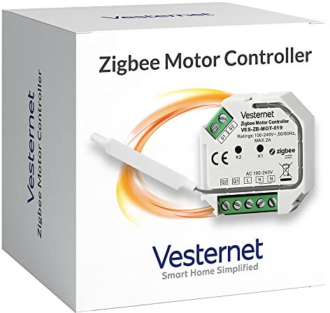 Vesternet Zigbee Motor Controller Module | Smart Home Control Blinds, Curtains & Shutters In-Wall Motor Controller Module with Energy Monitoring | Compatible with Home Assistant, SmartThings & Hubitat