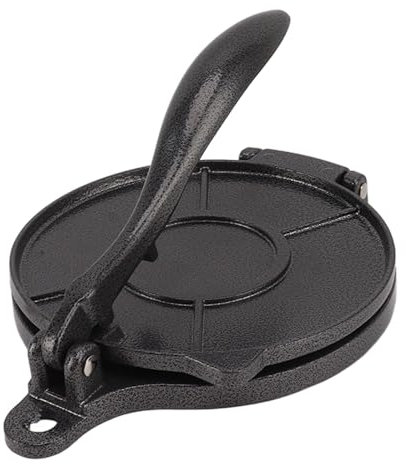 Presse à Tortilla, Presse à tortilladora, Machine à Tortilla en Alliage d'aluminium, Presse à pâte, Presse à rotis, Quesadilla, Outil de pressage pour Tarte à Pizza (16 cm, Noir)