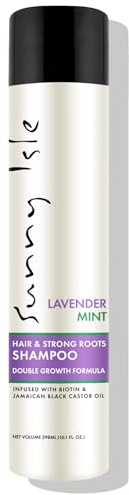 Sunny Isle Lavender Mint Hair and Strong Roots Shampoo 10.1oz | Strengthening with Biotin, Jamaican Black Castor Oil | Paraben & Sulfate Free