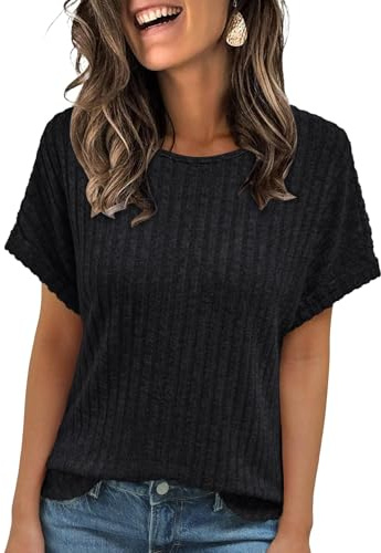Haslike Pull d'été ample pour femme - Chemisier décontracté