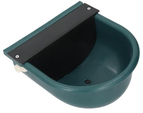 OVAQUIXI Cuenco de Agua Automático para Ganado, Abrevadero de Plástico ABS Resistente para Animales de Granja, con Orificio de Drenaje para una Fácil Limpieza, Adecuado para Caballos, (Verde Oscuro)