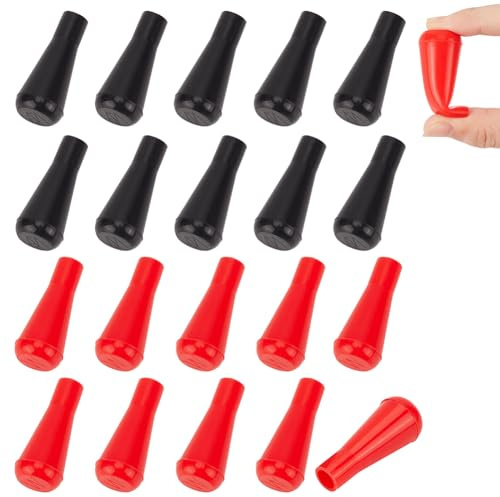 BENECREAT 20pcs Pointes de Flèches de Sécurité en Caoutchouc Souple, 2 Couleurs Pointe de Flèche de Sécurité pour Débutants Pratique de Tir à l'arc Intérieur Extérieur, DI: 8mm