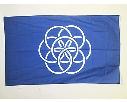 AZ FLAG Bandiera umanità 90x60cm - Bandiera della PLANETA Terra 60 x 90 cm Foro per Asta