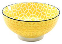 Neu Müslischale Dessertschale Salatschüssel Mediterran | Steinzeug | Curry - Gelb | Ø 15 cm …