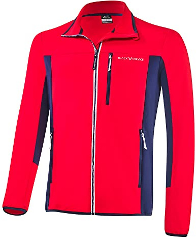 Black Crevice Segunda Capa Hombres I Polerón Midlayer I Jersey Media Capa para Hombres de Material Funcional Forro Polar - elástico I Polera elástica y Respirable I Suéter Hombre térmico