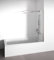 BELLOBATH - Duschwand für Badewanne 100 x 145 cm - Badewannenabtrennung - badewannenaufsatz Feststehendes Panel - 6 mm Sicherheitsglas - duschwand glas Antikalk - Silberglanz Profil