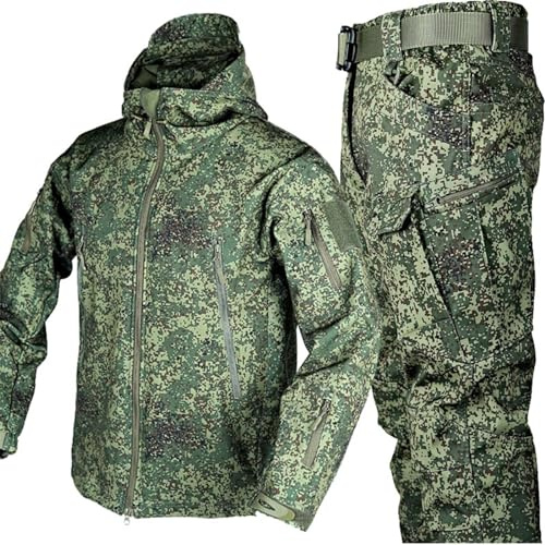 MHNFGDSE Hommes Tactique Uniformes Militaire Étanche Armée Combat Costume Ensembles Camouflage Softshell Veste Pantalon Chasse Vêtements ACU Treillis Militaire Hunting Clothing Homme