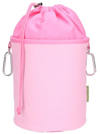 Bolsa para pinzas de la ropa de lona con 2 mosquetones para 200 pinzas, extra grande y resistente, color rosa