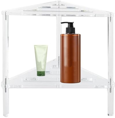 Banco de ducha para patas de afeitar, taburete de ducha para interiores | Caddies de ducha impermeables taburetes acrílicos de doble nivel,Sillas de baño estables para la sala de estar dormitorio apar