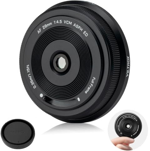 VILTROX 28mm F4.5 Z, Objetivo Pancake Full Frame para Nikon Z, Objetivo Gran Angular de Enfoque automático para Nikon con Montura Z cámaras Z5 Z50 Z50II Z6 Z6II Z7 Z7II ZFC Z30 Z9 Z8 ZF Z6III