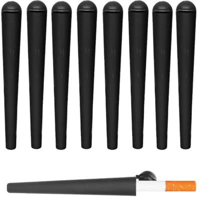 YIPFEN Étui à Joint Kingsize 8 Pièces, Tube Conteneur de Transport pour Joint 130mm, Housse de Protection Noire, Accessoire Pratique pour Stockage et Transport de Joints