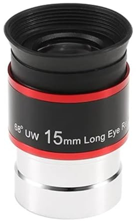 Astrophotography accessories 1.25 68 Degree Ultra Wide Angle Eyepiece 6mm 9mm 15mm 20mm Professional Astronomical Telescope(15mm)