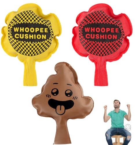 PBAHAUP Cojín de Pedos con Sonido Realista, Articulos de Broma para Fiestas Divertidas y Bromas Prácticas, Regalo Novedad Hilarante para Adultos y Adolescentes (3 Unidades)