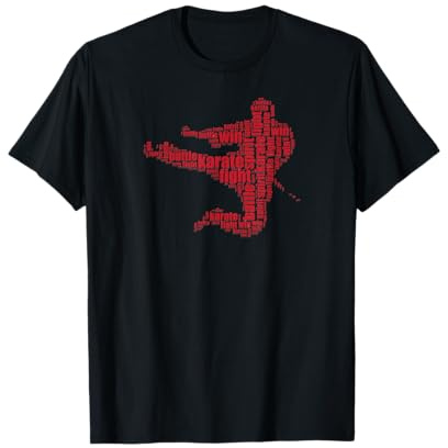 Karate T-Shirt Martial Arts Word Cloud Tee