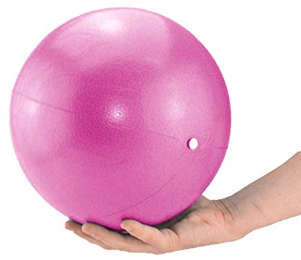 ATC Handels GmbH - Palla da pilates e yoga, 26 cm, blu, rosso, giallo, palla da ginnastica per yoga, pilates, palla terapeutica, rosa.