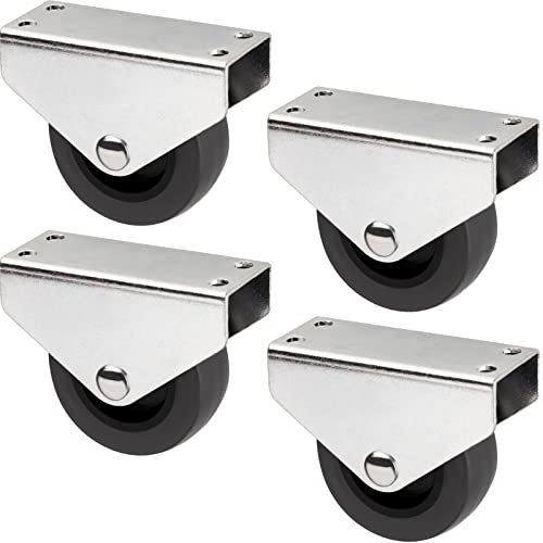 SOTECH Lot de 4 Roulettes caissons PASSAU (Ø 50 mm, pour montage sur sous-structure, gris foncé) Roulettes de transport Idéales pour les caissons de lit et les tiroirs au sol