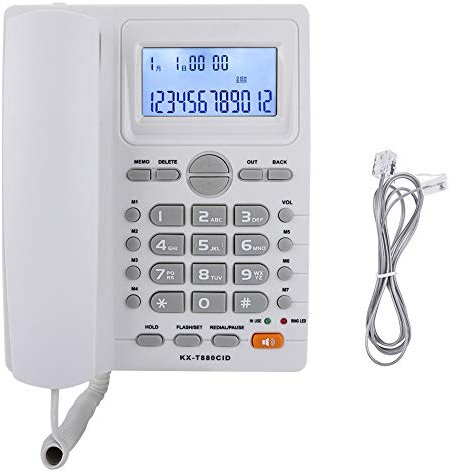 Schnurgebundenes Telefon Dual Port Erweiterungsset mit Anrufer ID Anzeige und Freisprecheinrichtung, Klarem Ton, LCD Display, Großen Tasten, Geräuschunterdrückung, Echtzeitdatum