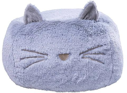 Pioupiou et Merveilles - Sittsäck med kattöron för barnrum - grå glitter - för barn mellan 1 och 4 år - tillverkad i Frankrike - komfort - rörelsefrihet (16668