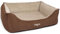 CopcoPet Hundebett Kyra Orthopädisch Cord Braun/Beige S 70 x 55 cm – Flauschiges Körbchen mit Visco-Matte & Einstieg – Abziehbar & waschbar – Für kleine Hunde, gelenkschonend & rutschfest