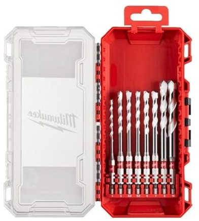 Milwaukee Multi-Material Universal Shockwave Drill Bit Set, 4-10 mm, 8 Pieces