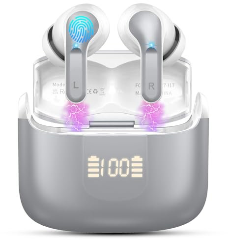 Ordtop Bluetooth Kopfhörer, In Ear Kopfhörer Kabellos Bluetooth mit Tiefer Bass