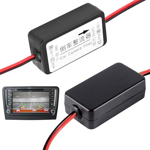 Inefala 12V DC Rectificador Filtros para Cámaras, Cámara de Marcha Atrás del Coche Relé de Potencia Condensador Filtro Rectificador