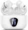 Cuffie Bluetooth, Auricolari Bluetooth 5.4 con Stereo HiFi, Cuffie Wireless in Ear 4 Mic ENC Cancellazione Rumore, 40 Ore, LED Display, USB-C, IP7 Impermeabili Cuffiette Sport per iOS Android, Bianco