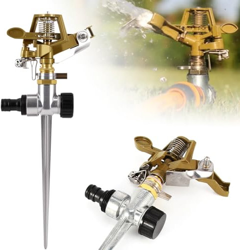 Viitech Arroseur à impulsion - Portée de 18 m - 450 l/h - Avec prise de terre - 360 ° - Arroseur secteur - Système d'irrigation - Système d'irrigation