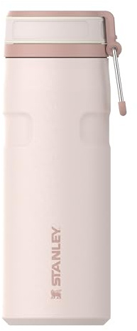 Stanley 1913 IceFlow Bottle Twist Flip 0.47L - Cold for 12 Hours - Iced for 3 Days - Dishwasher Safe - Recycled Stainless Steel - BPA Free - Double Wall Vacuum Insulation - Rose Quartz