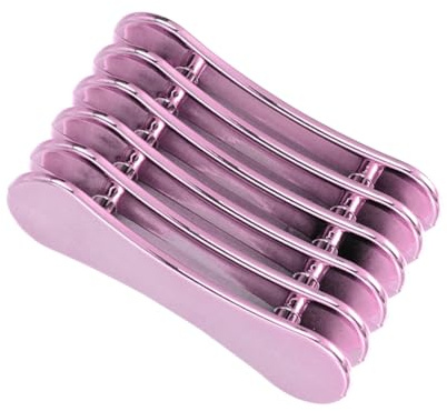 SAFIGLE Support pour Pinceaux Nail Art Électrolytique Violet 5 Compartiments, Porte-stylo à Ongles Compact, Rangement Pratique pour Salons de Manucure et Usage Domestique