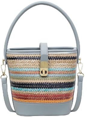 TIEZHICHESHI Pendlare vävd fritidsväska enkel personlighet kreativ crossbody-väska, BLÅ
