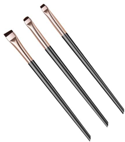 JECOMPRIS Set de Brochas para Delineador de Ojos y Sombras, Pinceles de Nylon y Abs, Precisos y Fáciles de Usar para Uso Profesional Casa