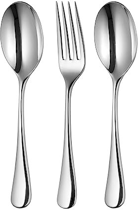 Robert Welch Radford Bright Cutlery 3 Piece Serving Set. Made from Stainless Steel. Dishwasher Safe.