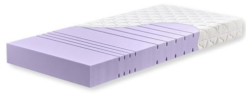 Betten-ABC KSP-1500 Deluxe Kaltschaummatratze mit komfortablen 7 Zonen und Klimafaserbezug Größe 90 x 200 cm, Härtegrad: H3