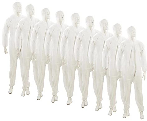 Dapetz 20 X Jetable Papier Costume de Protection Combinaison Combinaisons XL 136cm 54 Tout Nouveau