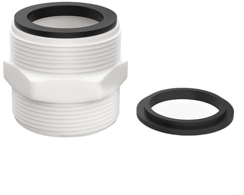 FUBESK Adaptador de manguera de piscina de 1.5 pulgadas para Intex para manguera de bomba de piscina Coleman, 2 juntas de anillo en L, conector de manguera dividida para manguera de piscina sobre el