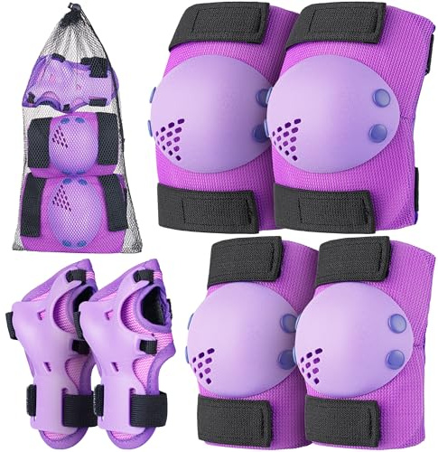 Mata1 Rodilleras y Coderas para niños (Varios tamaños) - Equipo de protección para la Seguridad Infantil con Rodilleras, Coderas y muñequeras para Patinaje